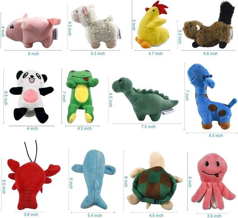 LEGEND SANDY Squeaky Plush Dog Toy Pack for Puppy, Small Puppy Chew Toys in Kuwait