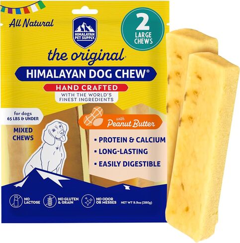 Himalayan Yak Chew, The Original Yak Cheese Dog Chews, 4 Large/XL Yak Chews in Kuwait