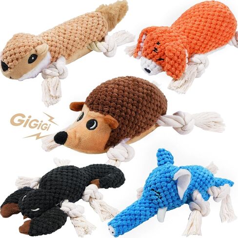 LEGEND SANDY Squeaky Plush Dog Toy Pack for Puppy, Small Puppy Chew Toys in Kuwait