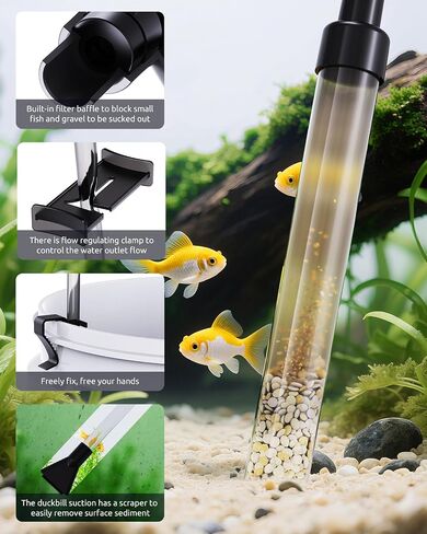 SEAOURA Water Cleaner Gravel Siphon for Aquariums Vacuum Up to 50 Gal in Kuwait