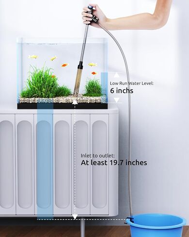 SEAOURA Water Cleaner Gravel Siphon for Aquariums Vacuum Up to 50 Gal in Kuwait
