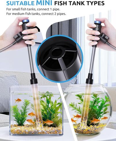 SEAOURA Water Cleaner Gravel Siphon for Aquariums Vacuum Up to 50 Gal in Kuwait