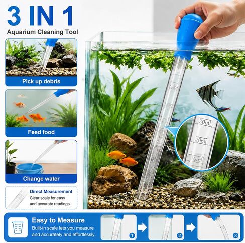 Aquarium Gravel Cleaner Kit, Semi-Automatic Siphon for Fish Tanks in Kuwait