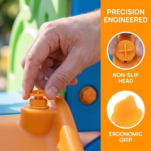 ibasenice 2pcs Slide Screw Caps Tightener: Indoor Plastic Toddler Slide Screw Caps Tightener - Anti-Loosening Plastic Fixing Nut Tool for Home Playground Fun in Kuwait