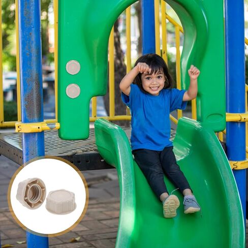 VICASKY 2pcs Plastic Screw Cap Covers for ' Slide Fixing Screws with 3cm Inner Diameter, Protective and High Compatibility Bolt and Nut Caps for School Playground and Outdoor Play in Kuwait