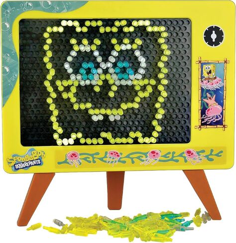 Well Played Spongebob Squarepants Light Board - Interactive Toy for Kids - Spongebob Themed Fun Activity for Constructive and Creative Play - Ages 6 in Saudi Arabia