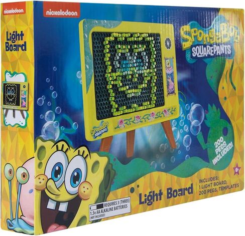 Well Played Spongebob Squarepants Light Board - Interactive Toy for Kids - Spongebob Themed Fun Activity for Constructive and Creative Play - Ages 6 in Saudi Arabia