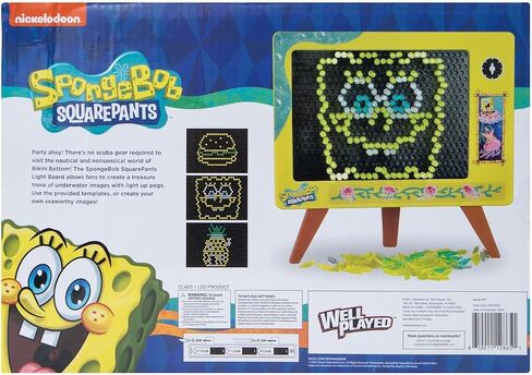 Well Played Spongebob Squarepants Light Board - Interactive Toy for Kids - Spongebob Themed Fun Activity for Constructive and Creative Play - Ages 6 in Saudi Arabia