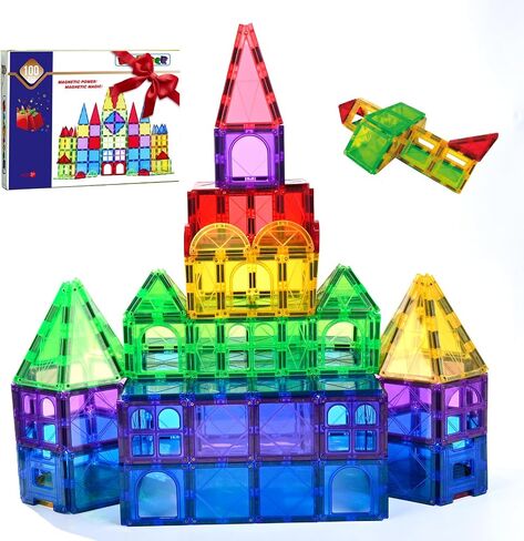 Magnetic Tiles Kids Magnetic Blocks 32PCS Building Sets for Kids Ages 3+ in Kuwait
