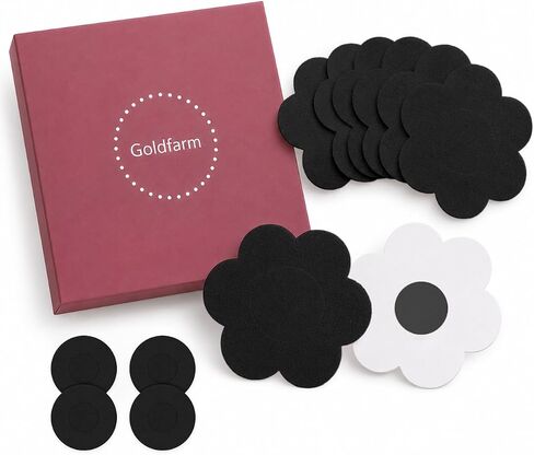 Goldfarm 5 Pairs Nipple Breast Covers,Breast Pasties Disposable Beige Adhesive Bras in Saudi Arabia