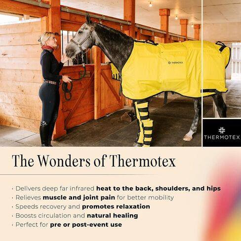Thermotex Horse/Equine Blanket, 12 Far Infrared Heat Inserts in Kuwait