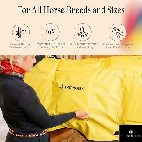 Thermotex Horse/Equine Blanket, 12 Far Infrared Heat Inserts in Kuwait
