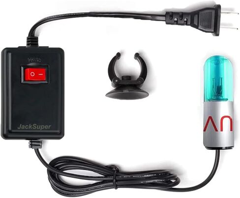Aquarium UVC Clean Light Algae Clear Green Bloom Clean Fish Tank UVC Water Clean Lamp for Sump Pond Filter Tank (3W with Timer) in Saudi Arabia