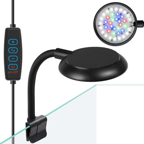 Clip on Aquarium Light Mini Fish Tank Light USB Moving Lamp with Dimmable 3 Modes for 1 to 5 Gallon Nano Tanks in Saudi Arabia
