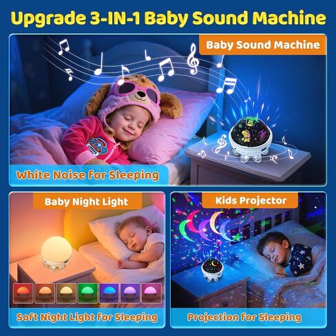 Baby Sound Machine with 30 Soothing Sounds,Night Light Projector with Star in Saudi Arabia