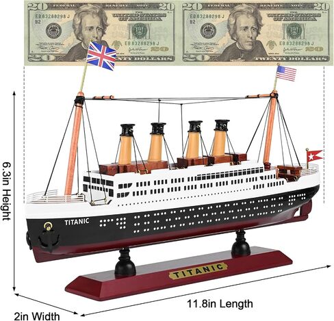 RMS Titanic Wooden Cruise Ship Model 11.8 Inch in Kuwait