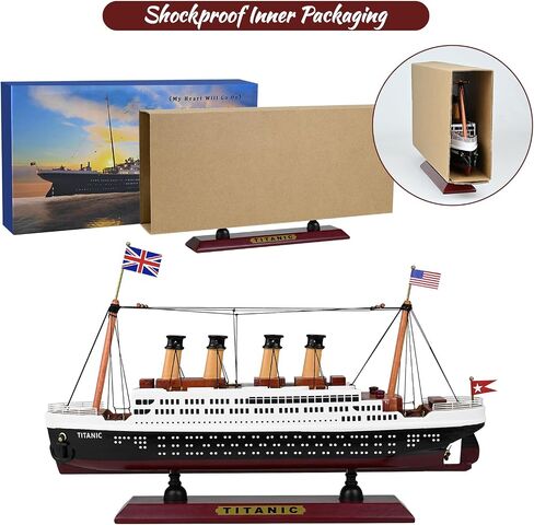RMS Titanic Wooden Cruise Ship Model 11.8 Inch in Kuwait
