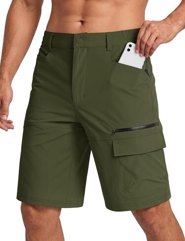 MAGCOMSEN Men's Quick Dry Hiking Shorts Cargo Work Shorts 5 Pockets Outdoor Summer Travel Shorts in Kuwait