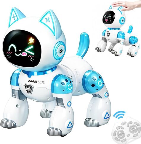 Remote Control Robot Cat - Voice Control Dancing Touch Mechanical Blue Cat Toy for Boys Girls,Kids Age 3-9 Christmas Birthday Surprise Gifts in Kuwait