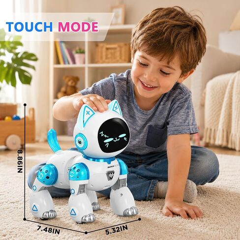 Remote Control Robot Cat - Voice Control Dancing Touch Mechanical Blue Cat Toy for Boys Girls,Kids Age 3-9 Christmas Birthday Surprise Gifts in Kuwait