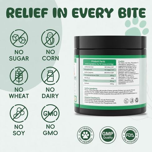 Probiotics for Cat, 500Ct Chicken for Digestive Health & Sensitive Stomachs in Saudi Arabia