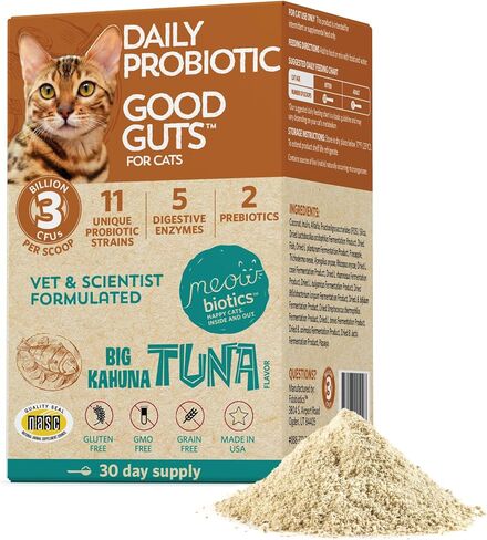 Meowbiotics Good Guts Probiotic Powder for Cats, Tuna Flavor, 30 Days in Kuwait