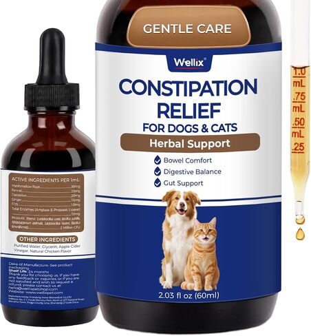 Wellix Cat & Dog probiotics for Constipation Relief & Gut Health Liquid 2oz in Saudi Arabia