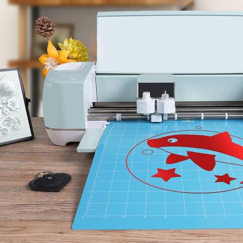 REALIKE Light Cutting Mat for Cricut Maker 3/Maker/Explore 3/Air 2/Air/One, 2 Pack 12x12 Inch Blue Light Grip Adhesive Sticky Non-Slip Cut Mat Replacement Accessories for Cricut in Saudi Arabia