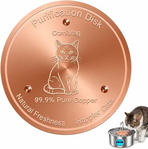 2-Pack Copper Disc for Dog Water Purification, Keep Water Cleaner in Kuwait