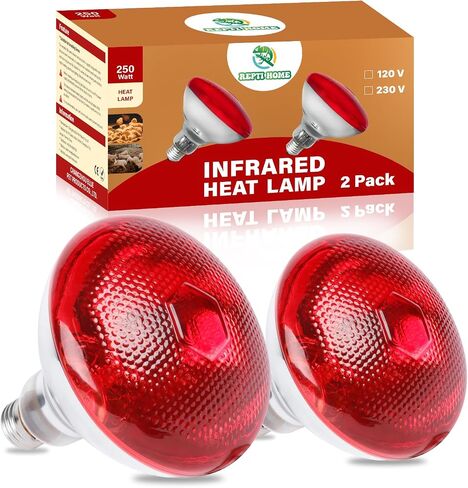 250W Red Heat Lamp Bulbs for Chicken,Infrared Flood Light Heat Lamp Bulb, Incandescent Light Heat Lamps for Chicks, Reptile, Pets, Par38 Glass E26 Base 2PCS in Saudi Arabia