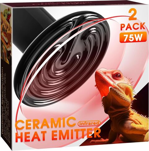 Briignite Ceramic Heat Emitter for Reptiles, 2 Pack 100W Heat Lamp Bulb in Saudi Arabia