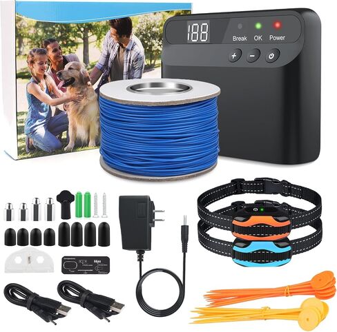 PcEoTllar Electric Fence for Dogs, Underground Dog Fence System, 2 Collars in Kuwait