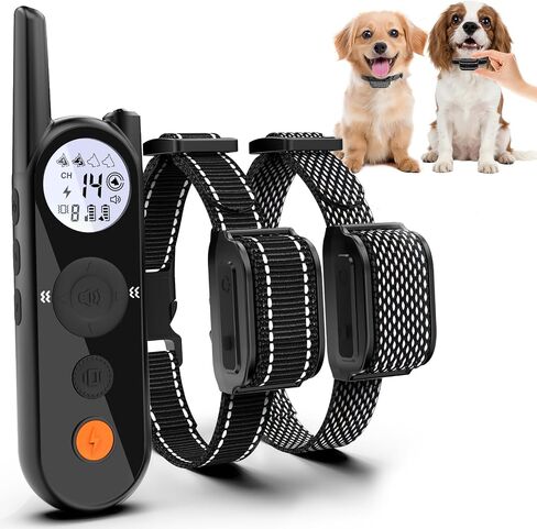 MIMOFPET Wireless Small Dog Fence for 2 Dogs - Up to 3500ft Adjustable Electric Fence,Waterproof Training Collar Rechargeable,Pet Containment System for Small Dogs in Kuwait