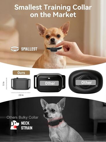 MIMOFPET Wireless Small Dog Fence for 2 Dogs - Up to 3500ft Adjustable Electric Fence,Waterproof Training Collar Rechargeable,Pet Containment System for Small Dogs in Kuwait