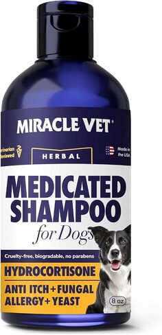 Miracle Vet Medicated Dog Shampoo for Itchy Skin Relief 8 fl oz in Kuwait