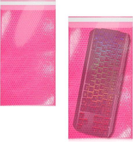 APQ Anti-Static Bubble Out Bags 24 x 24 Inch, Pack of 40 Pink Self Seal Bubble Pouches, Waterproof PE Anti Static Bubble Bags for Packing Electronics, Ornaments, Cushioning Sturdy Double Bubble Bag in Kuwait