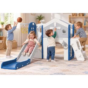 Babytronic Toddler Slide Playset, 10-in-1 Kids Slide for Toddlers 1-3, Blue in Kuwait