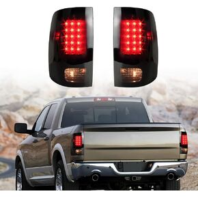KAKABAS Smoked Black Tail Light Compatible with Dodge RAM 1500 2009-2018 RAM 2500 3500 2010-2018,NEW UPGRADE Full LED Taillight Rear Brake Lamp Assembly (2PCS) in Saudi Arabia
