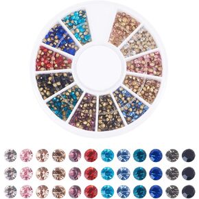 Craftdady 180pcs Crystal Birthstone Floating Charm Round Faceted Glass Tiny Bead Charm 3-5mm for Glass Living Floating Memory Locket Bracelet Pendant Necklace in Saudi Arabia
