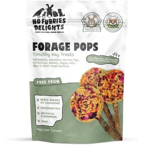 Treats, 100% All Natural Forage Pops for Rabbit Hamster Guinea Pig Chinchilla Pet Rat Mice Gerbil Bird, Healthy Enrichment Bonding Rewarding Training (Forage Pops 5pcs) in Kuwait
