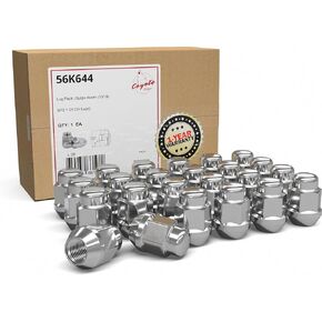 Wheel Accessories Parts Set of 24 Lug Nut Closed End Bulge Acorn Lug Nuts 1.38" Long - Cone Seat - 21mm (13/16") Hex Wheel Lug Nut (Chrome) (M12x1.25 Thread) in Saudi Arabia