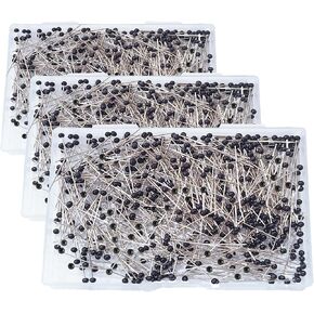 Sunenlyst Sewing Pins, 500 Pcs Straight Pins Ball Glass Head Pin with 1.5 Inch, Quilting Pins for Fabric, Black Pin for Jewelry DIY, Craft and Sewing Supplies in Kuwait
