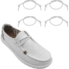 UamGlsob 2 Pairs Elastic Shoelaces Replacement Laces for Hey Dude,Shoe Laces Replacement Strings,Stretch Oval Kids Shoe Laces in Saudi Arabia