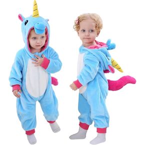 TONWHAR Infants & Toddlers Animal Costume for Halloween & Playwear - Dinosaur Tiger Hooded Romper Jumpsuit for Baby Boy Girl in Saudi Arabia