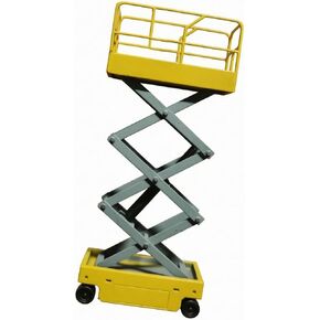 Construction Vehicle Miniature Lift Model Scale Vehicle Diorama Equipment Resin Detail Hand Finished Industrial Surface with Crossed Arm Mechanism and, Yellow, New in Saudi Arabia