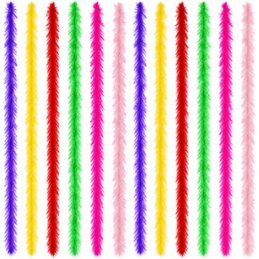 Juexica 24 Pcs 6.6 ft Colorful Feather Boas Plush Turkey Feather Scarf for Unisex Women Girls Kids Adult Costume Party Bulk Decorations Wedding Performance, approx. 2 meters in Saudi Arabia