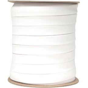 National Bias Fabric, Single Fold Bias Tape for Sewing, Polycotton Binding Tape - 1/2 Inch Single Fold Seam, 50 Yards (White, 50) in Saudi Arabia