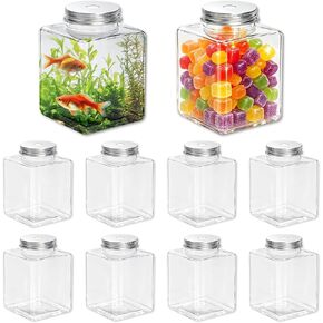 10 Pack Plastic Fish Bowls with Lids, 17oz Small Clear Fish Tank in Saudi Arabia