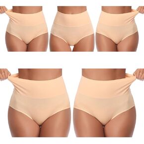 UMMISS Womens Underwear,Cotton High Waist Underwear for Women Full Coverage Soft Comfortable Briefs Panty Multipack in Saudi Arabia