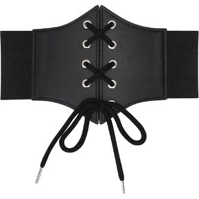WERFORU Kids Corset Elastic Belt Girls for Dress Child Wide Lace-up Tied Waist Belt in Saudi Arabia
